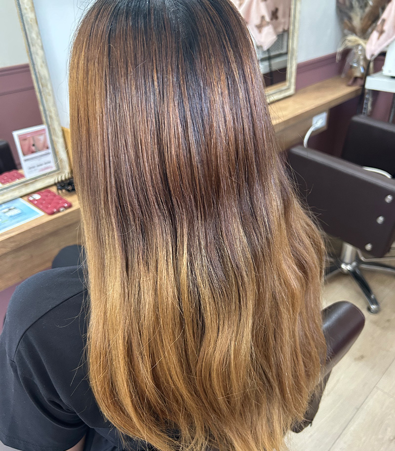 髪質改善カラー Before