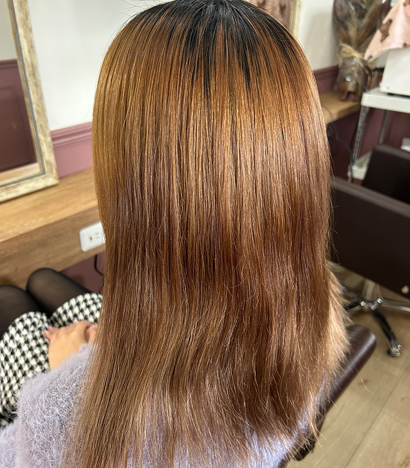 髪質改善カラー Before